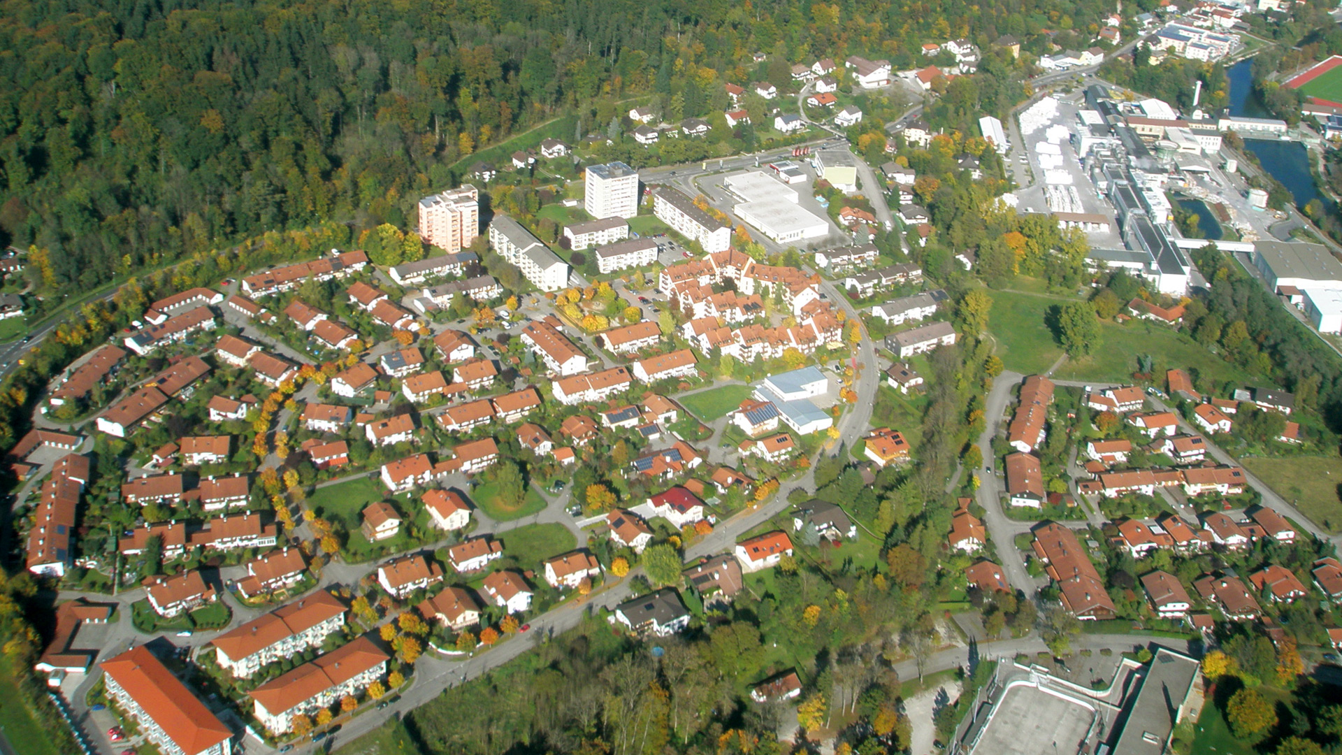 Luftaufnahme von Trostberg an der Alz